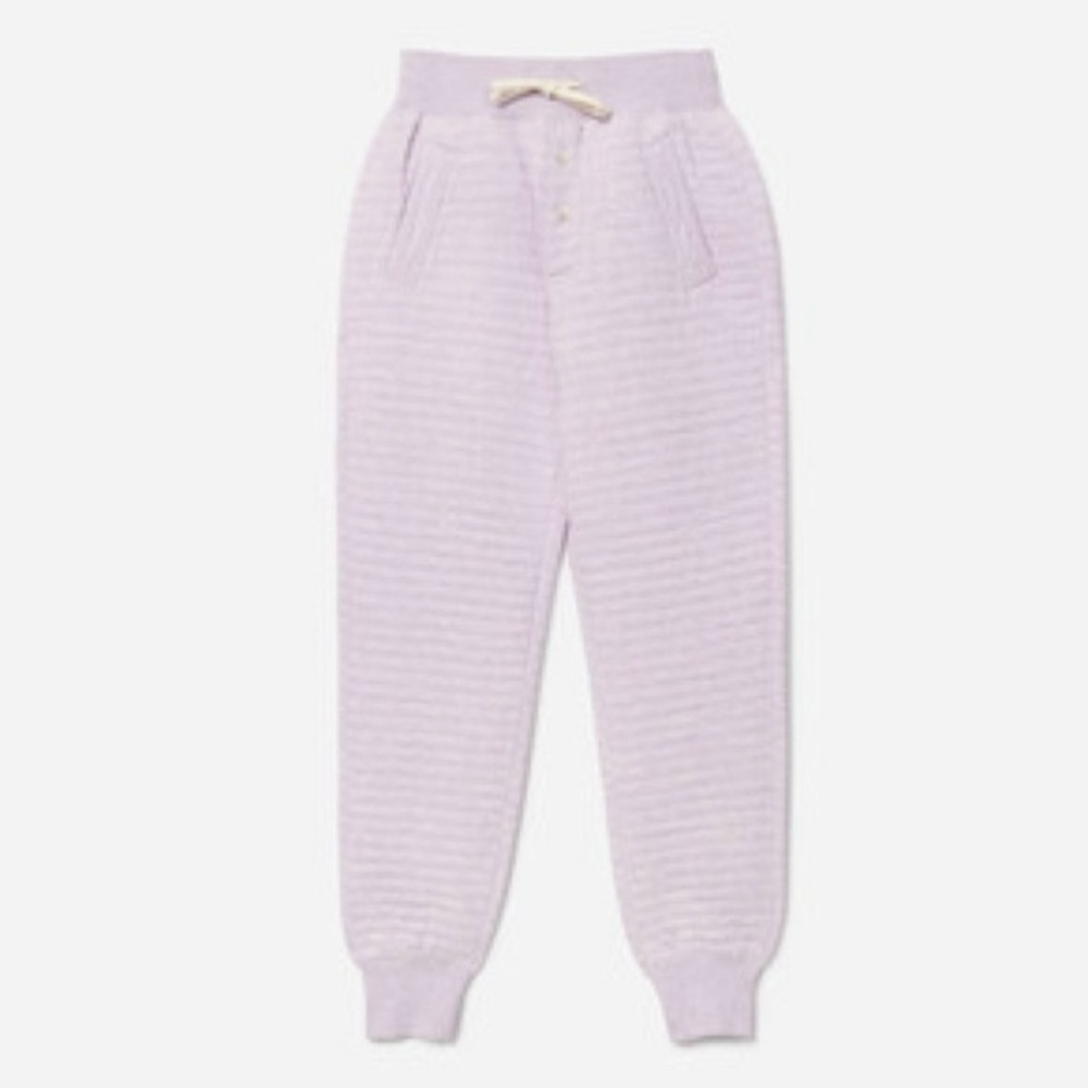 Everlane Women’s Lilac Purple The Organic Cotton Quilted Joggers Medium